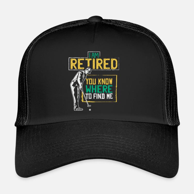 Golfer Golf in der Rente - Trucker Cap - Schwarz/Schwarz