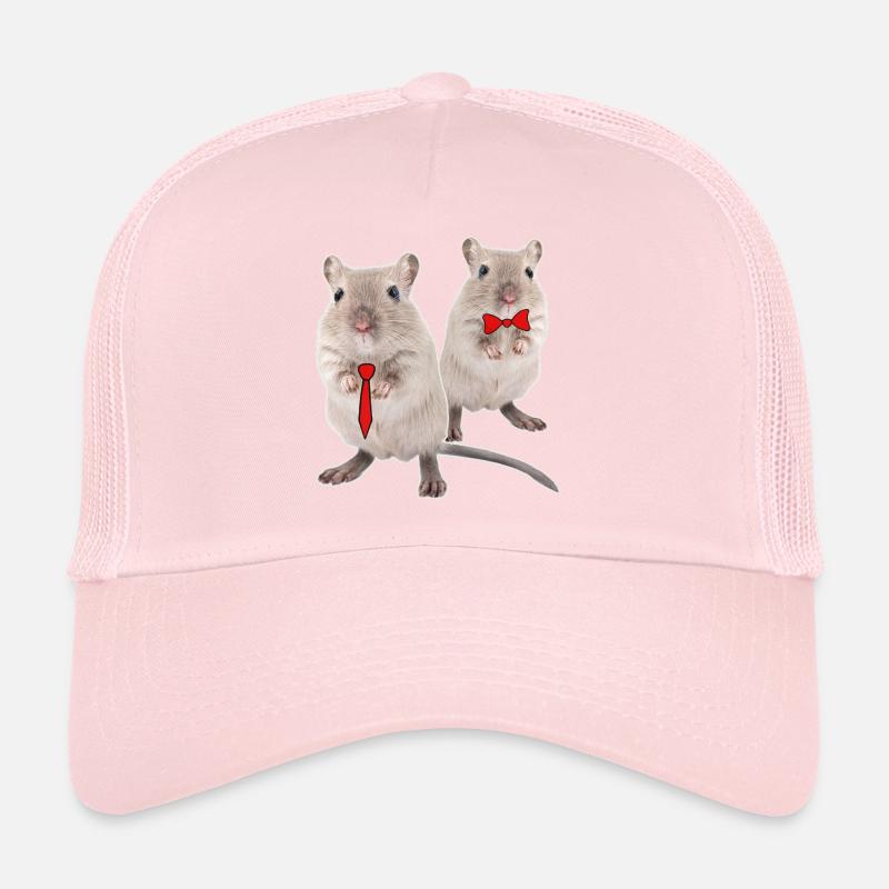 Drôle de souris de course avec cravate & mouche Casquette trucker 