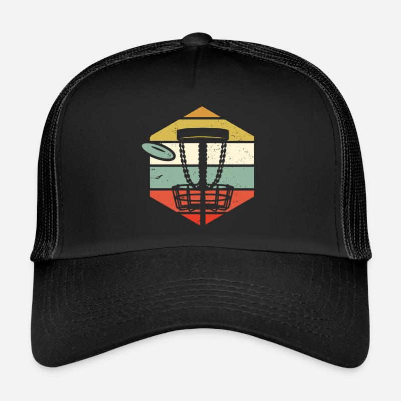 Disc Golf Sports Retro Disc Golf - Trucker Cap - Schwarz/Schwarz