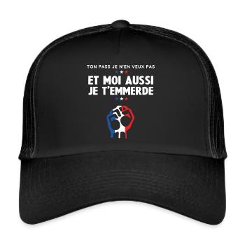 Moi aussi je t'emmerde - Casquette trucker  - noir/noir - Devant