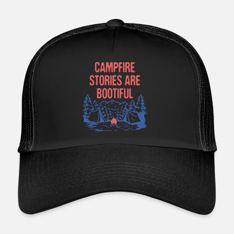 Campfire Stories are BOOtiful Camping Positivity Trucker Cap