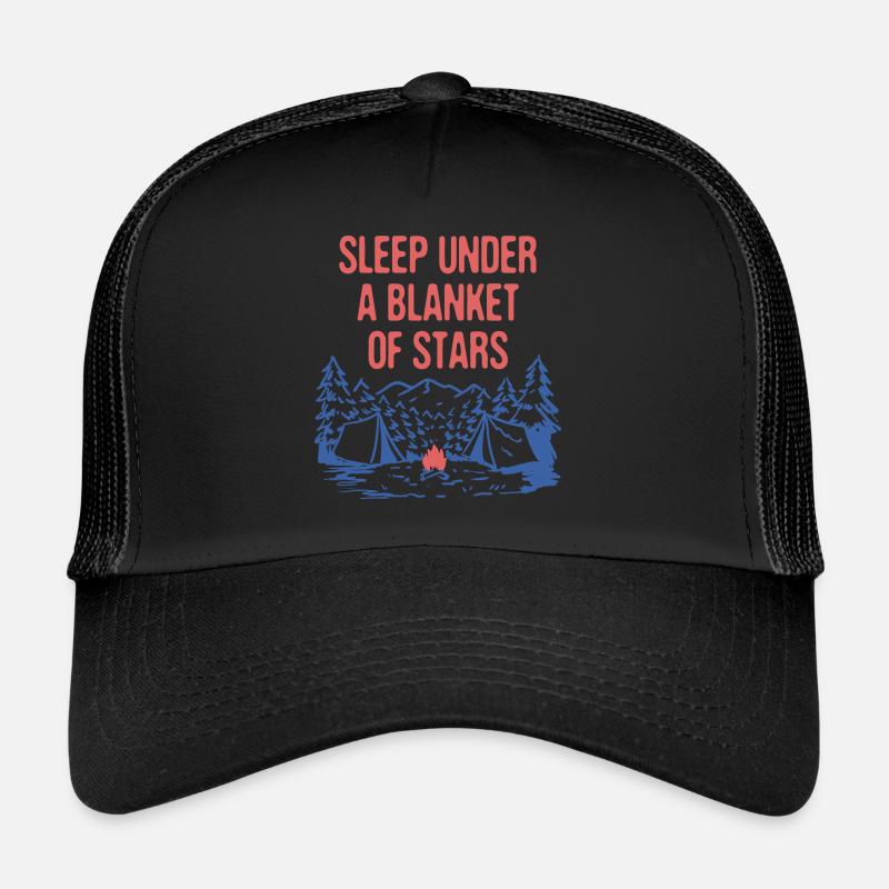 Dormez sous une couverture d’étoiles Camping Couples Casquette trucker 
