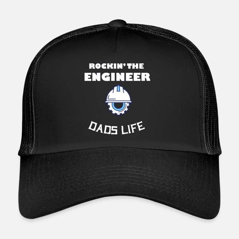 Rockin' the Engineer Dads Life Programmers Math Ge Trucker Cap