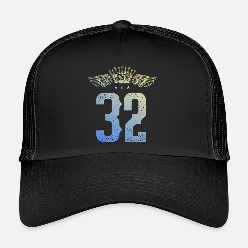 32 Couronne numérique Casquette trucker 