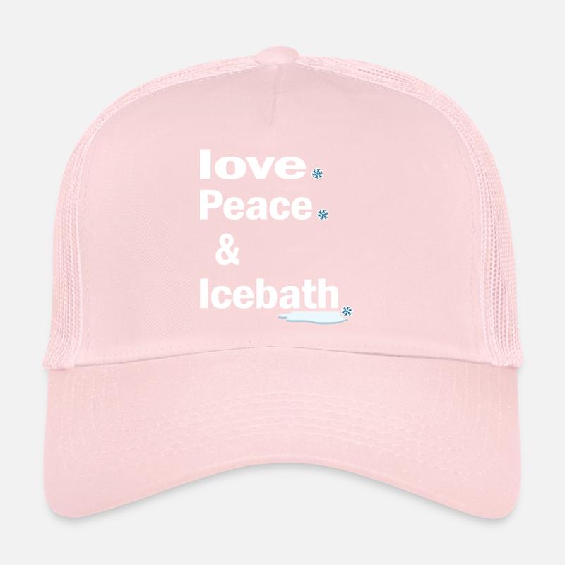 Bain de glace « Amour et paix dans le bain de glace » Eisbaderin Casquette trucker 