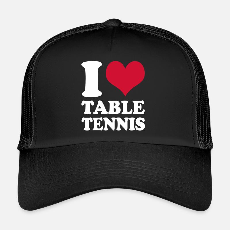 I Love Table Tennis Trucker Cap