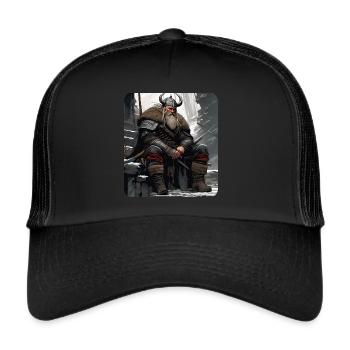 Proud Viking Warrior Germanic - Trucker Cap - black/black - Front