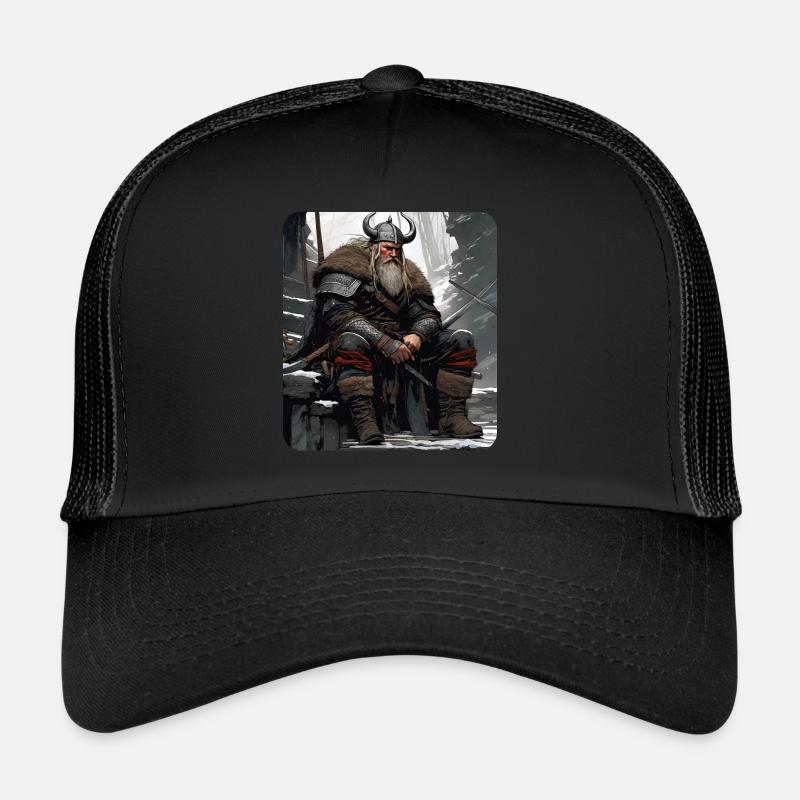 Fier guerrier viking germanique Casquette trucker 