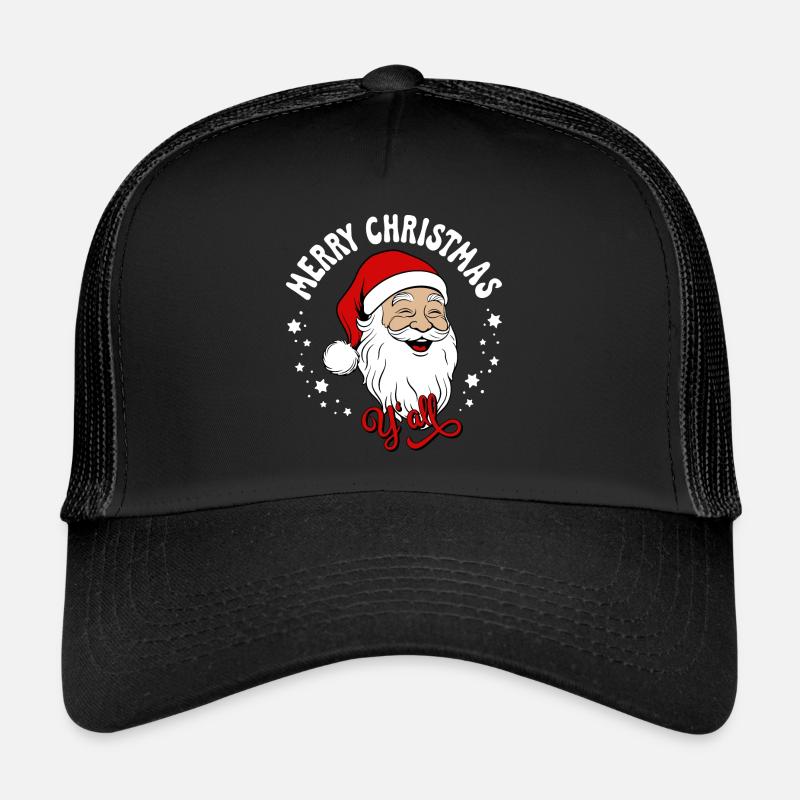 Joyeux Noël Pull de Noël moche Weihnachten - Casquette trucker - noir/noir