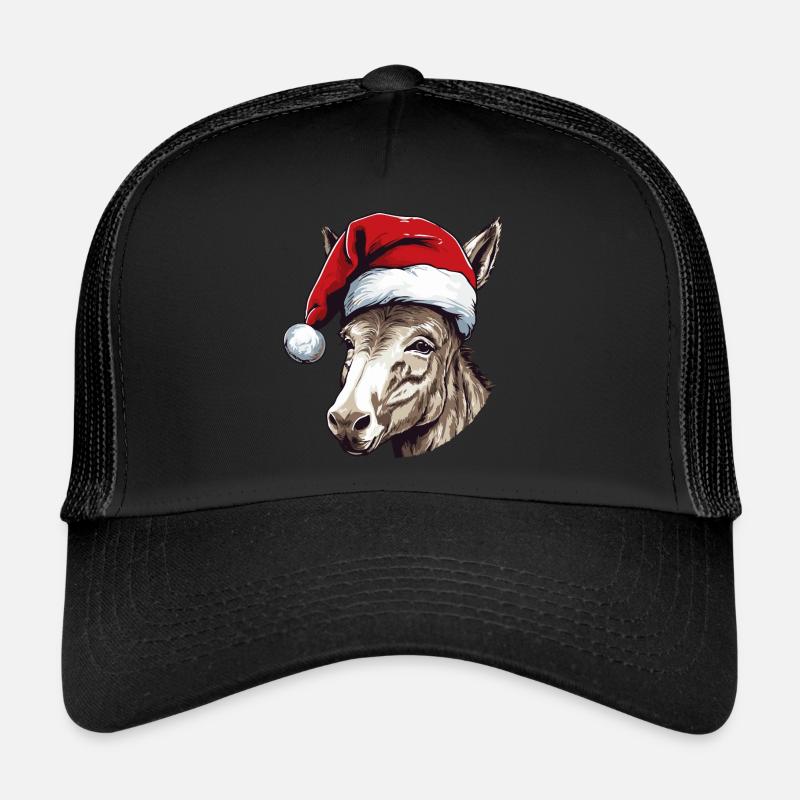 Esel Weihnachten Tier Kopf Trucker Cap
