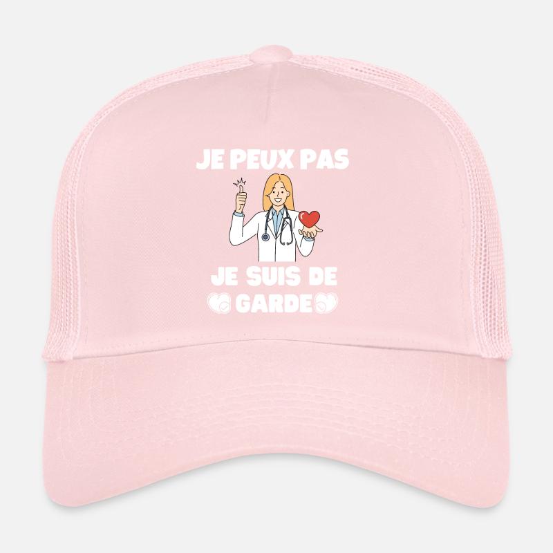 Je Peux Pas Je Suis De Garde Casquette trucker 