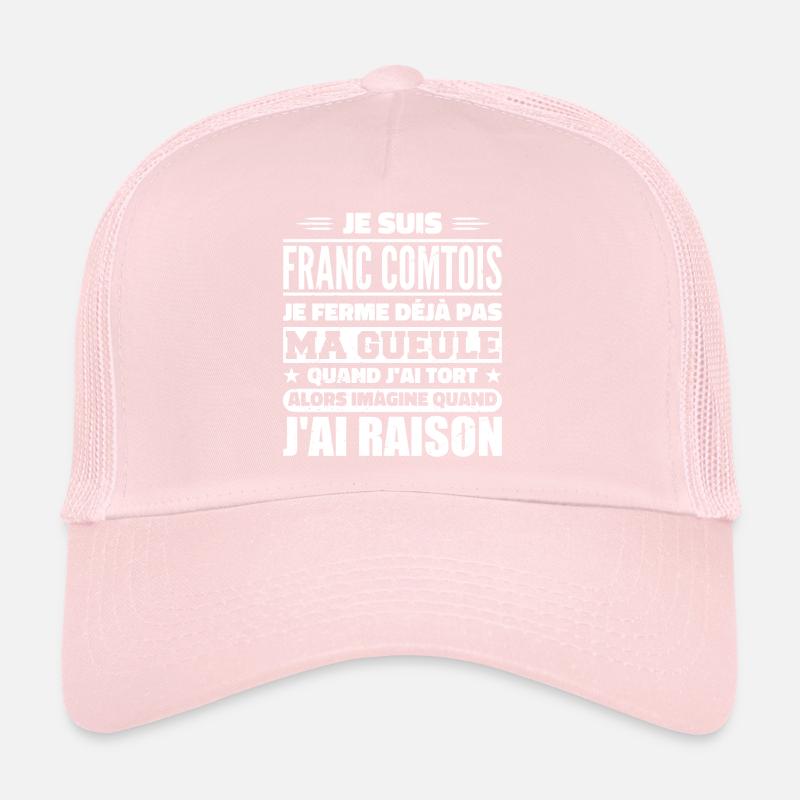 Franc comtois je ferme pas ma gueule franche comté Casquette trucker 