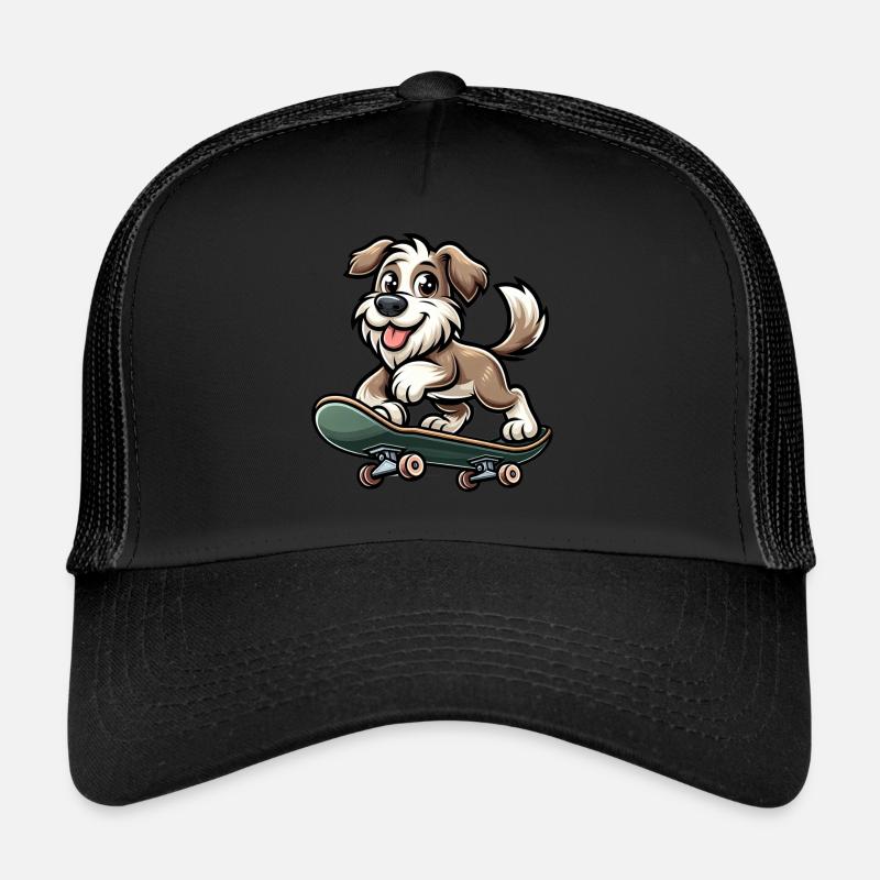 Cute Skater Dog Trucker Cap