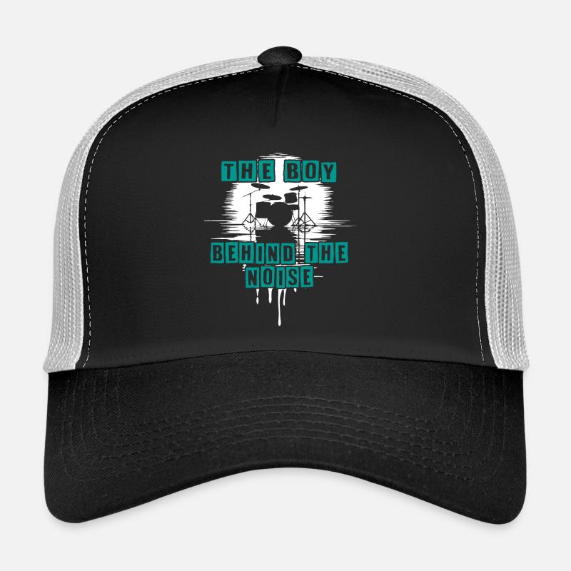 Drummer Boy Schlagzeuger Drumset Silhouette Casquette trucker 