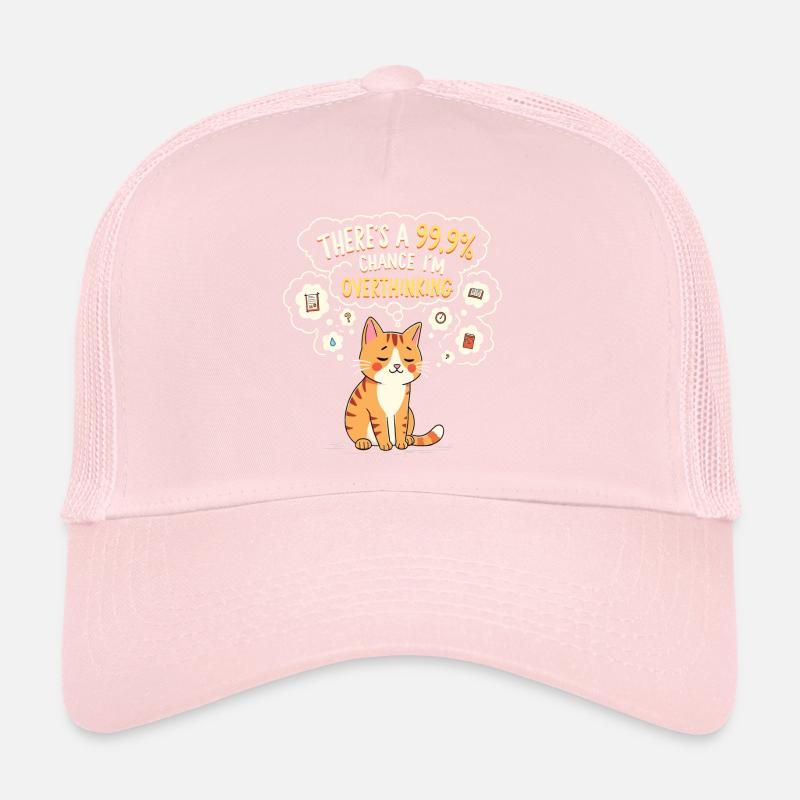 Chat Pense Trop Humour Sarcastique Casquette trucker 