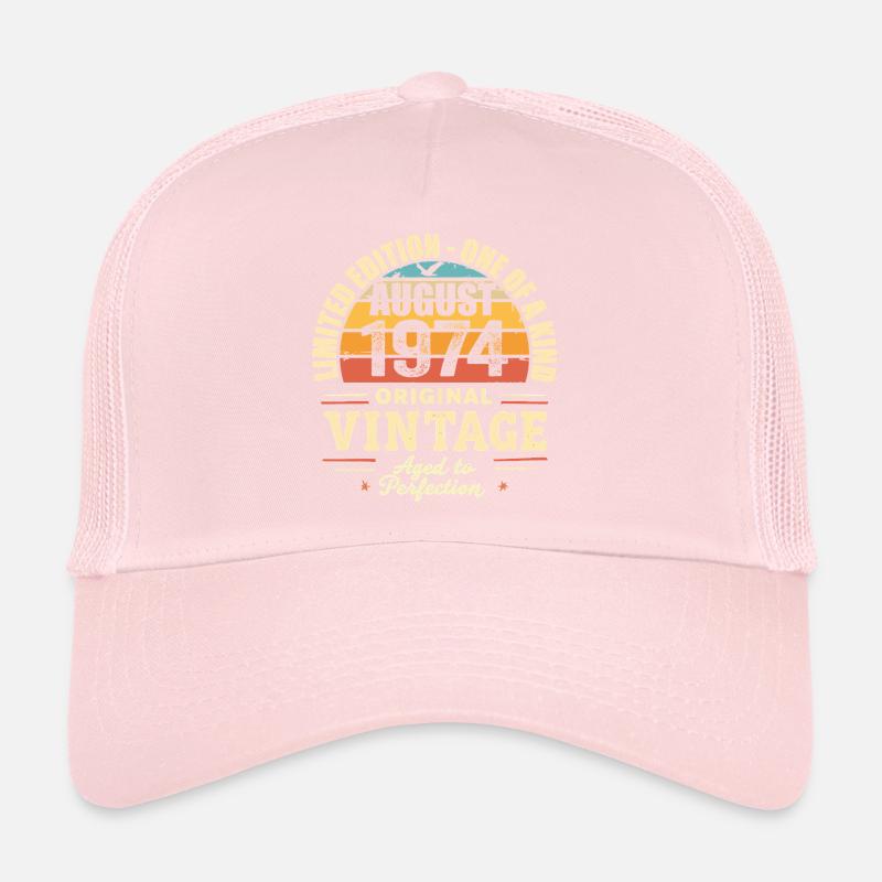 August 1974 Birthday August 1974 Trucker Cap