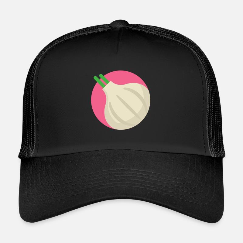 Garlic spice vegetables Healthy - Trucker Cap - black/black