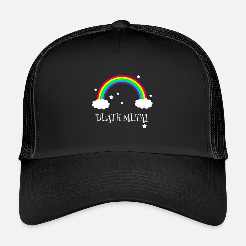 Death Metal Regenbogen - Trucker Cap - Schwarz/Schwarz