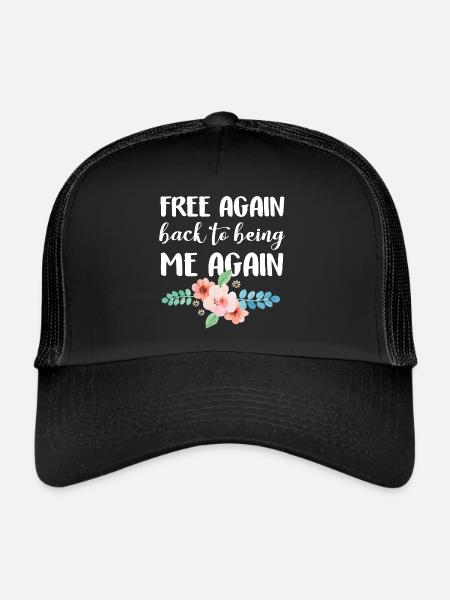 Divorce Divorced Celebrate New Single Party Gift - Trucker Cap - black/black - Front