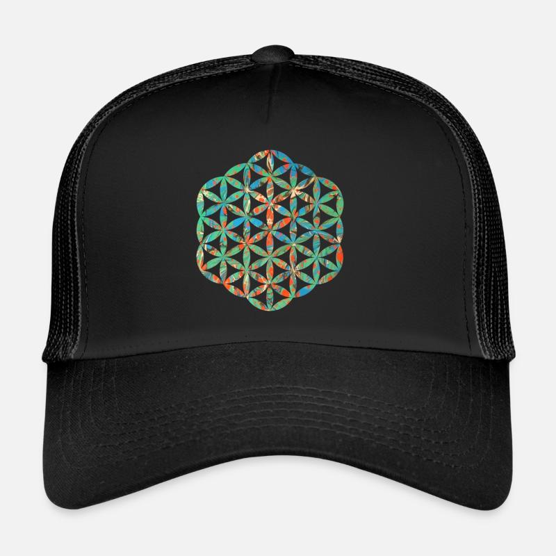 fleur de vie e 4 Casquette trucker 