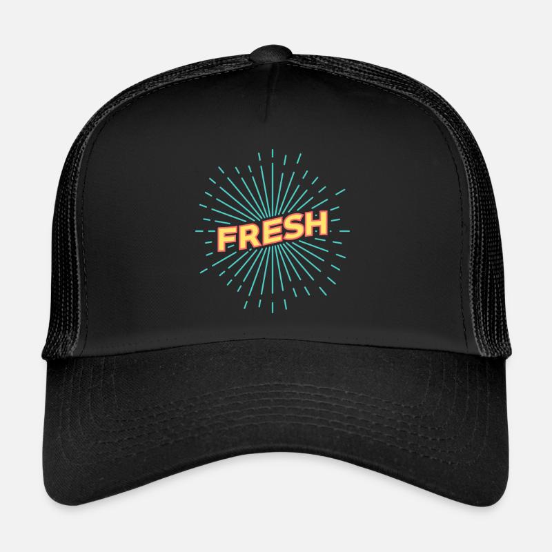 Frais - Casquette trucker  - noir/noir