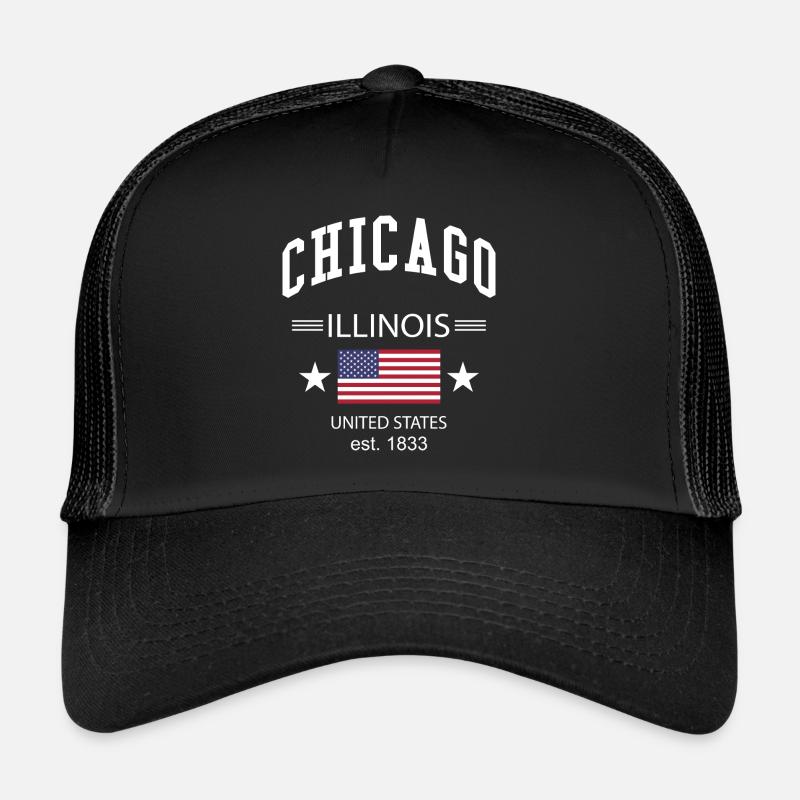 Chicago - Casquette trucker  - noir/noir