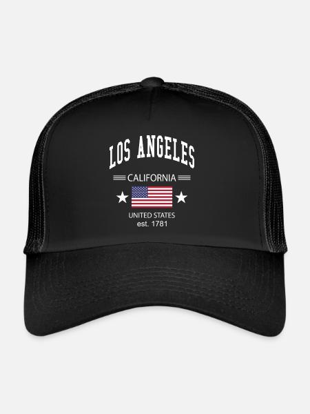 Los Angeles - Casquette trucker  - noir/noir - Devant