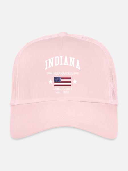 Indiana - Casquette trucker  - rose pâle - Devant