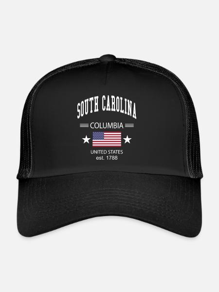 Caroline du Sud - Casquette trucker  - noir/noir - Devant