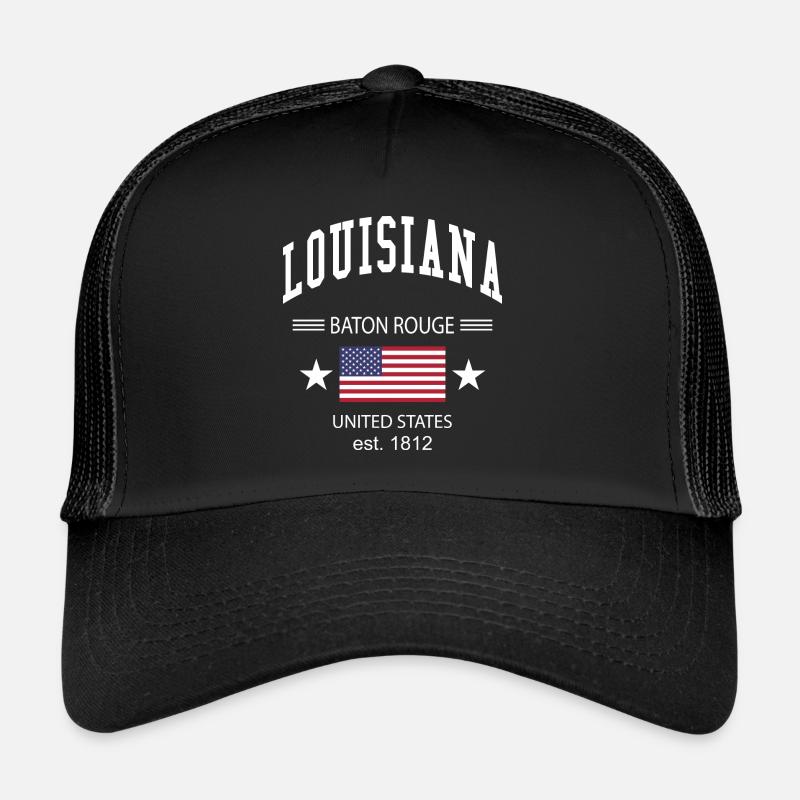 Louisiana - Trucker Cap - Schwarz/Schwarz