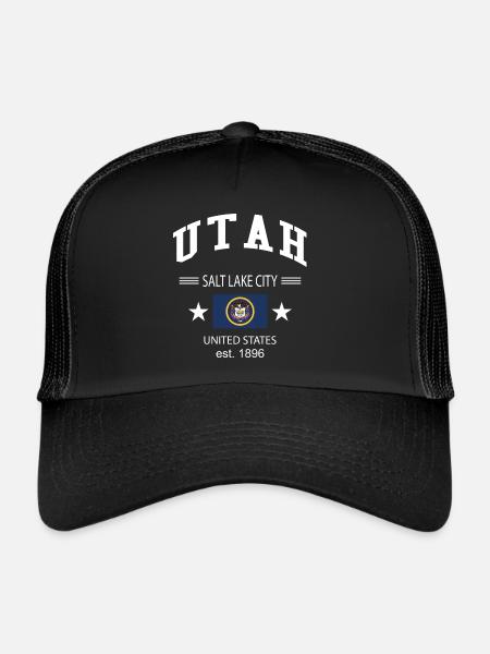 Utah - Casquette trucker  - noir/noir - Devant