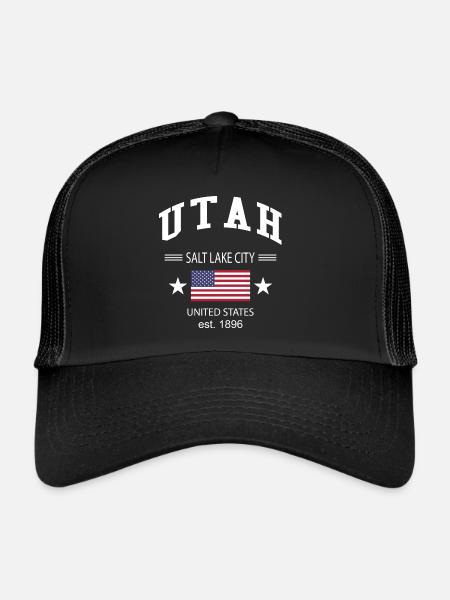 Utah - Casquette trucker  - noir/noir - Devant