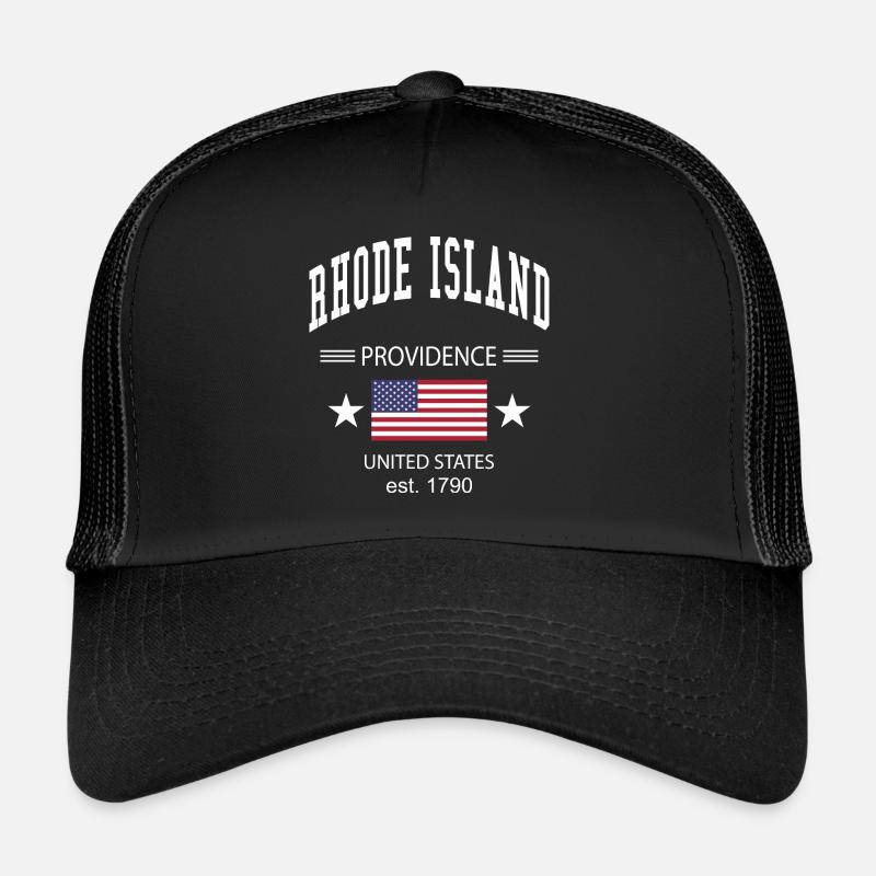 Rhode Island - Trucker Cap - Schwarz/Schwarz