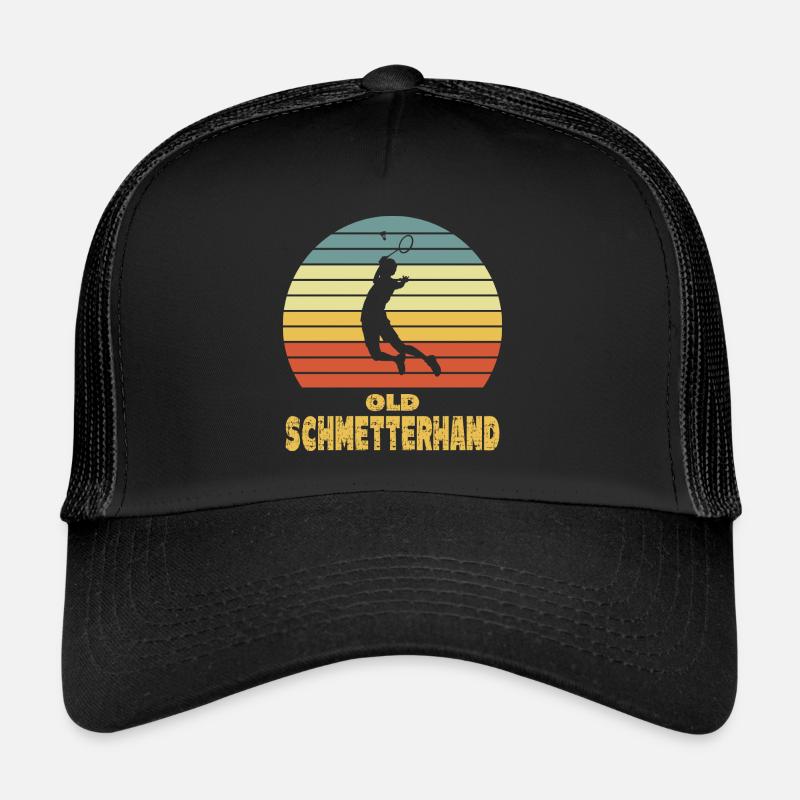 Old Schmetterhand Badminton - Trucker Cap - Schwarz/Schwarz