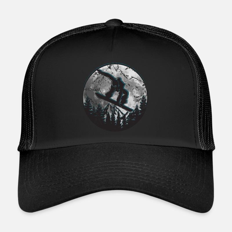 Snowboarder Mond Berge Trucker Cap