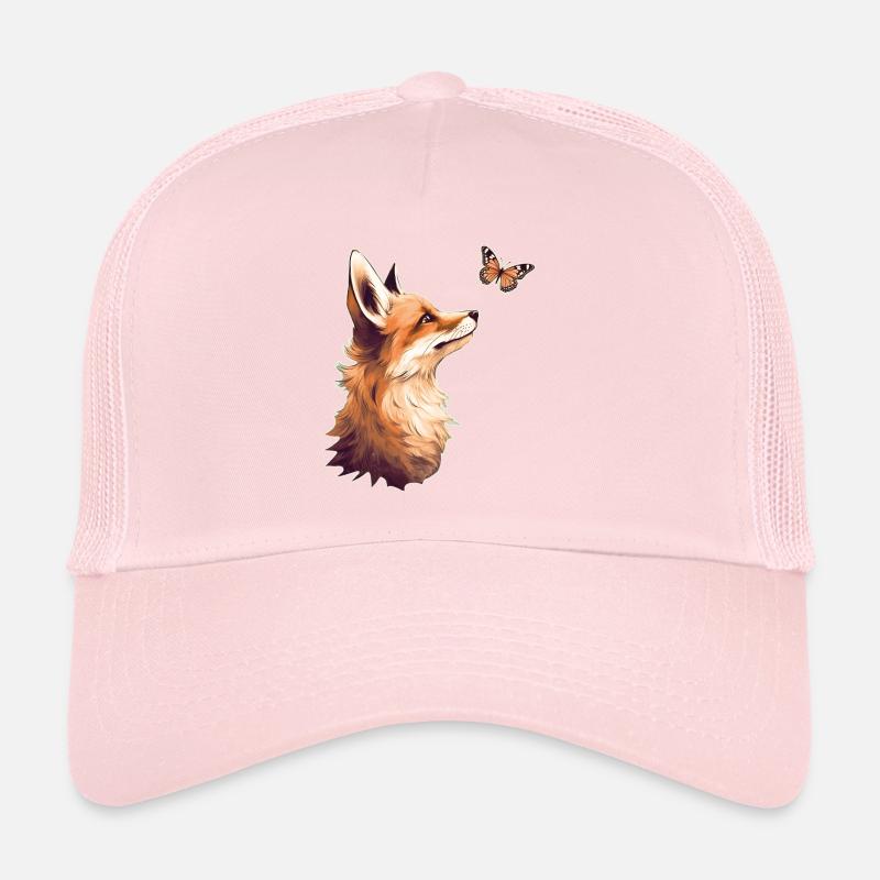 Fox with butterfly Trucker Cap