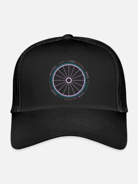 Gravel, Mountain Bike, Passion, Cycling - Trucker Cap - black/black - Front