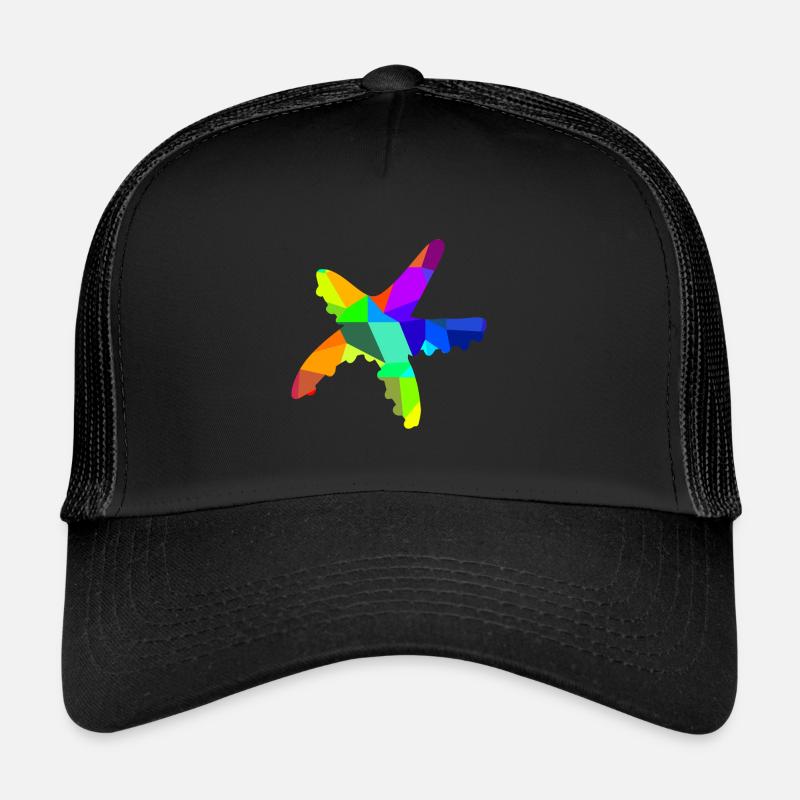 Étoile de mer Plongeur Arc-en-ciel Animaux Polygone Casquette trucker 