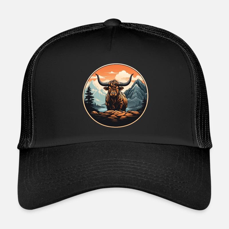 Liebe meine Highlands - Trucker Cap - Schwarz/Schwarz
