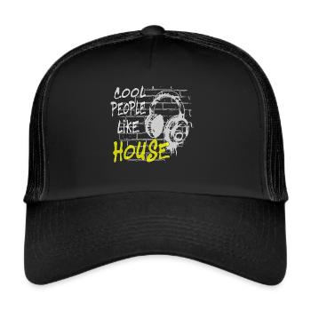 House DJ Music - Trucker Cap - black/black - Front