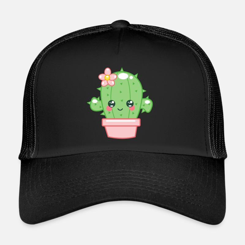 Cactus Kawaii - Trucker Cap - black/black
