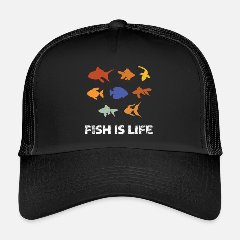 Aquarium Aquaristik - Trucker Cap - Schwarz/Schwarz