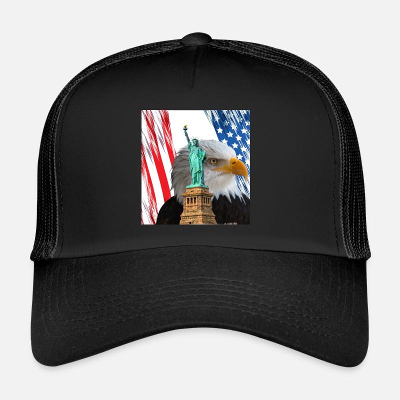 USA, Freiheitsstatue und Adler. Trucker Cap