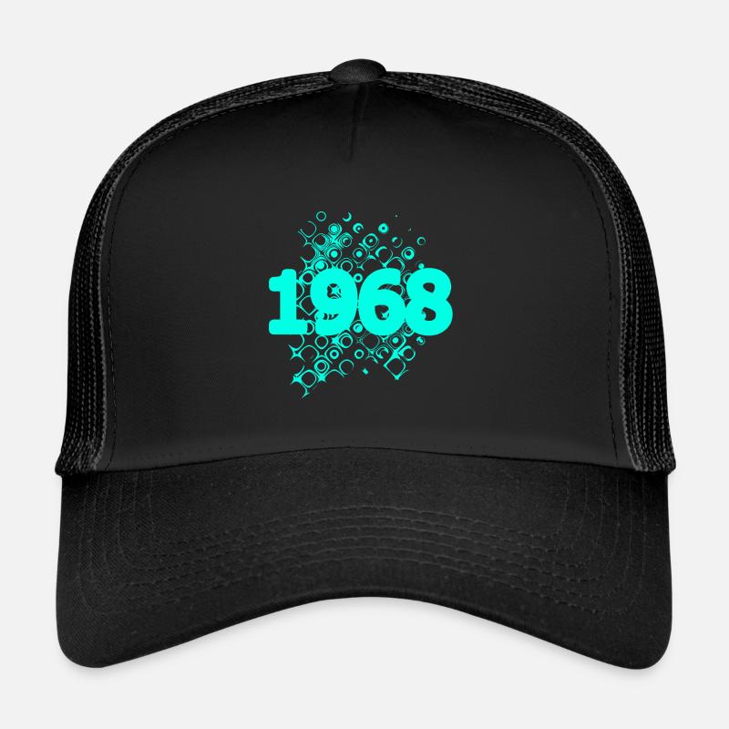 Retro 1968 - Trucker Cap - Schwarz/Schwarz