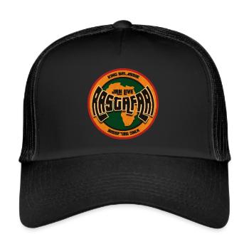 Africa Jah Rastafari - Trucker Cap - black/black - Front