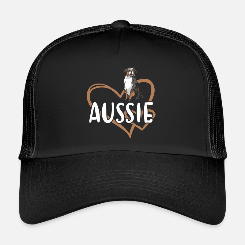 Dog Aussie Heart Trucker Cap