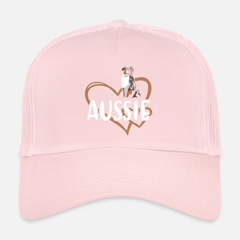 Chien Aussie Coeur Casquette trucker 