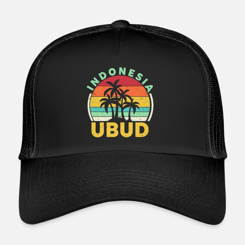 Barong Indonesia Surfboard Holiday Wave Trucker Cap
