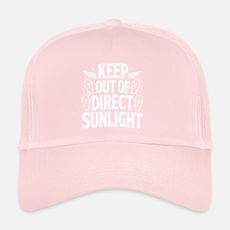 Tenir à l’abri de la lumière directe du soleil ! Vampire Goth Emo Casquette trucker 