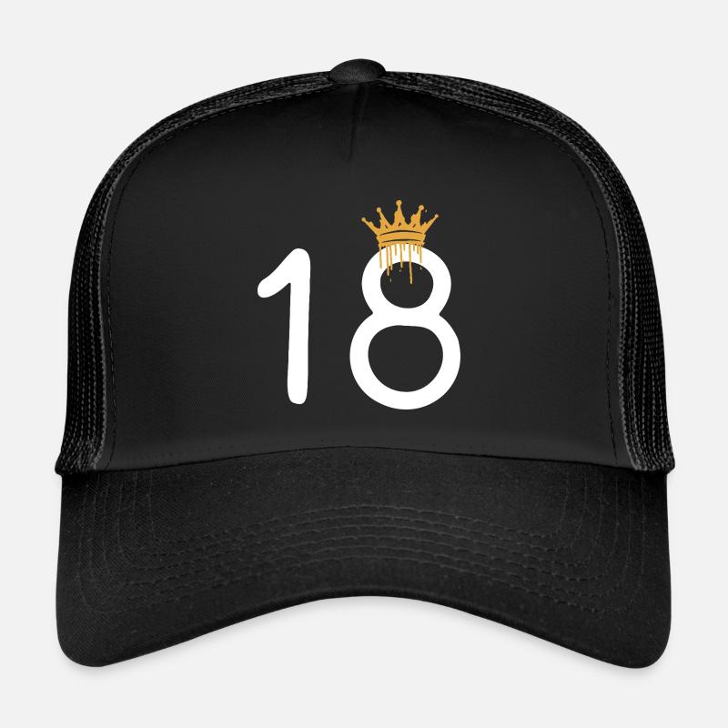 18 - Casquette trucker  - noir/noir